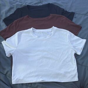 Classic Women's Crop Tops - Black, Brown, and White